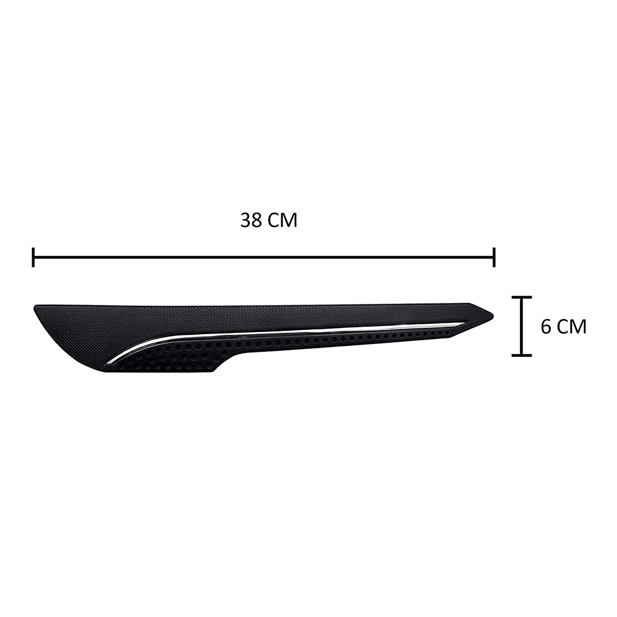 Oshotto (BP-04) Car Black Rubber Bumper Protector/Corner Molding for All Cars -(Set of 4 pcs)