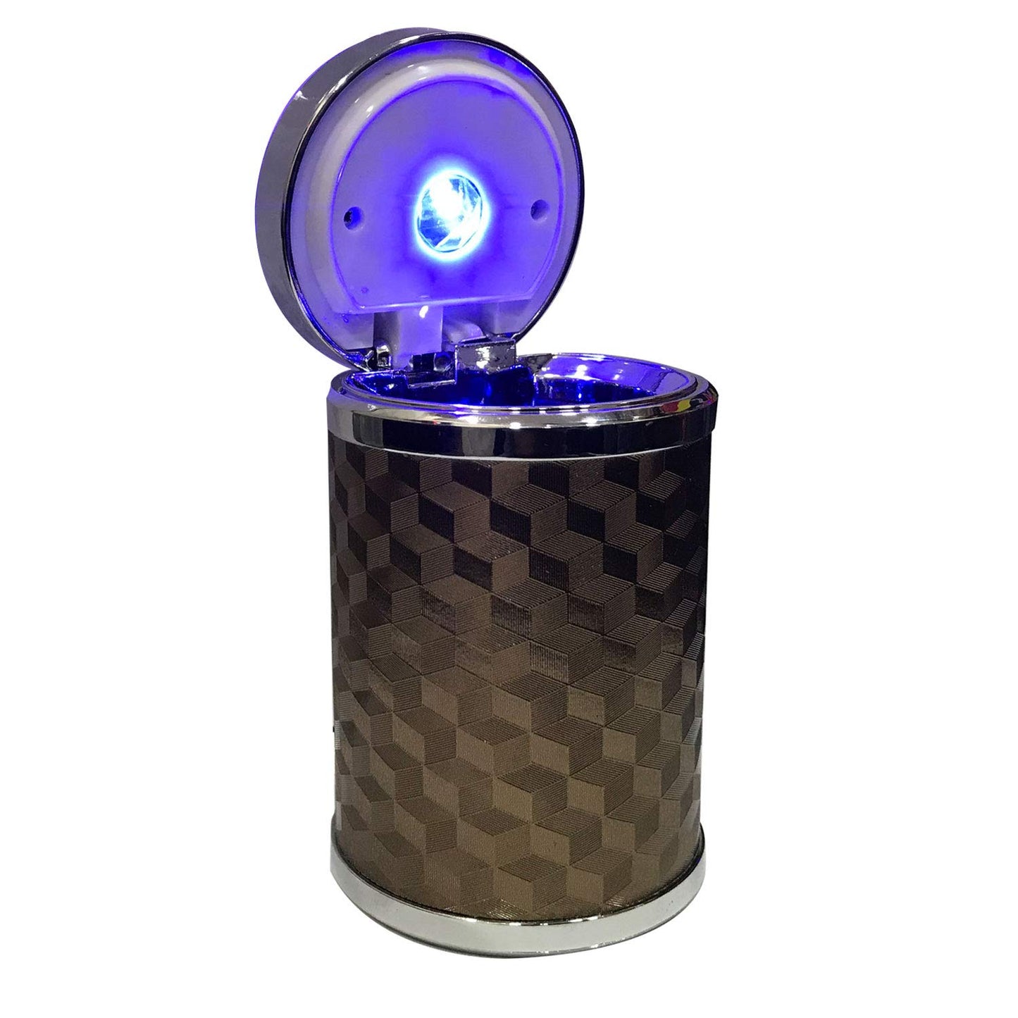 Oshotto Premium Fire Proof C28 Car Ashtray with Stainless Steel Frame (Golden)