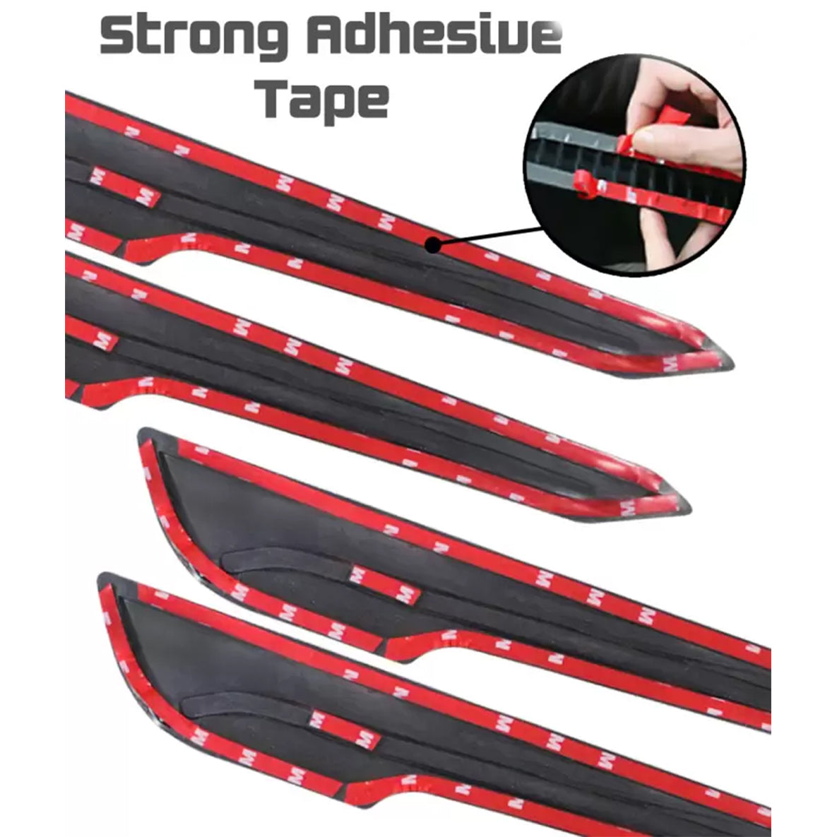 Oshotto (BP-04) Car Black Rubber Bumper Protector/Corner Molding for All Cars -(Set of 4 pcs)