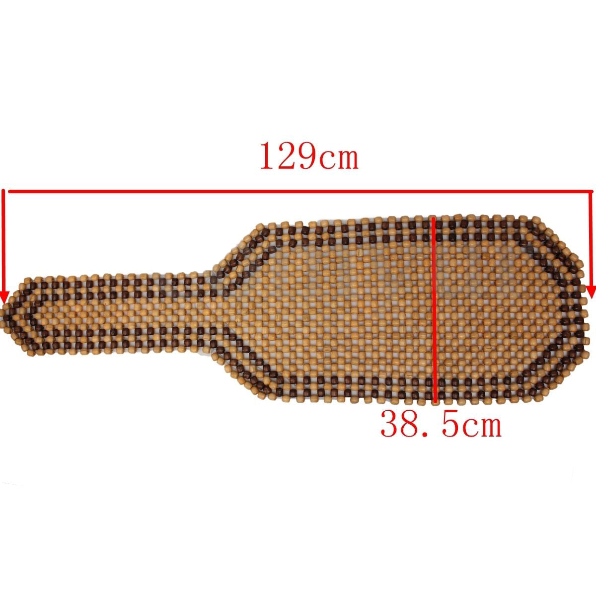 Oshotto Wooden Car Beads Car Wooden Acupressure Bead Seat Cover For All Cars - (Natural Beige) - 1 Piece