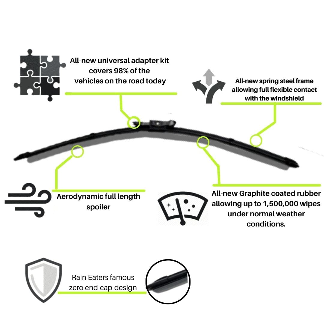 Oshotto Frameless (O.E.M Type) Wiper Blades Compatible with Renault Koleos(24"/19")