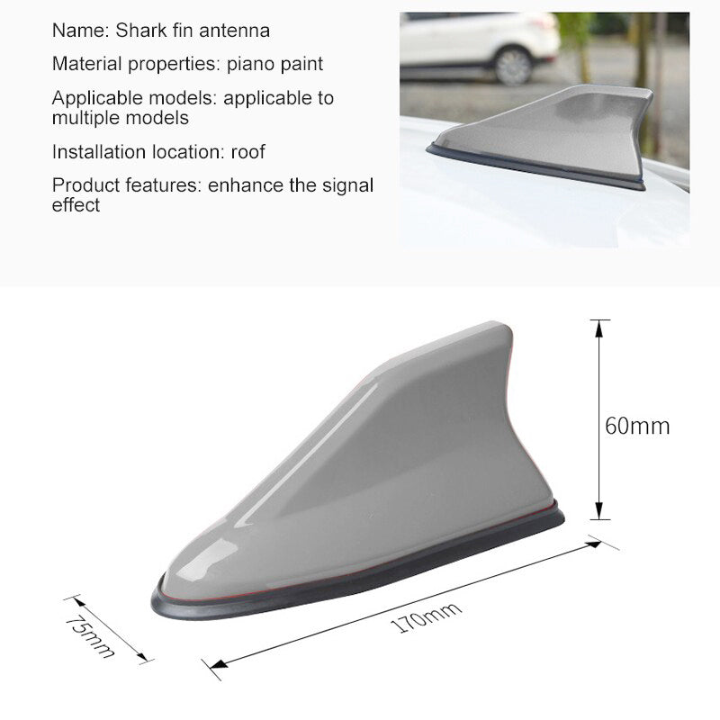Oshotto Car Shark Fin Roof Antenna Universal for All Cars (Silver)