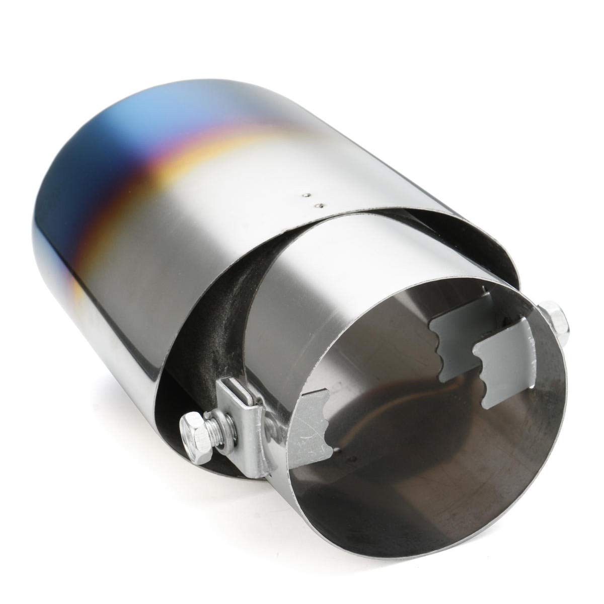 Oshotto SS-006 Stainless Steel Car Exhaust Muffler Silencer Cover Universal for All Cars (Multicolor)