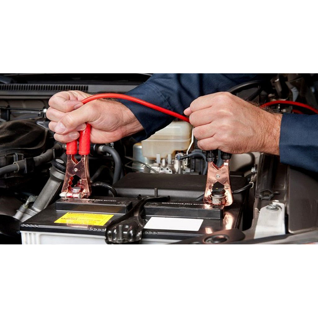 Oshotto 500 AMP Tangle Free Jumper Cable with Copper Aligator Clamps (2 Meter / 6 Feet)