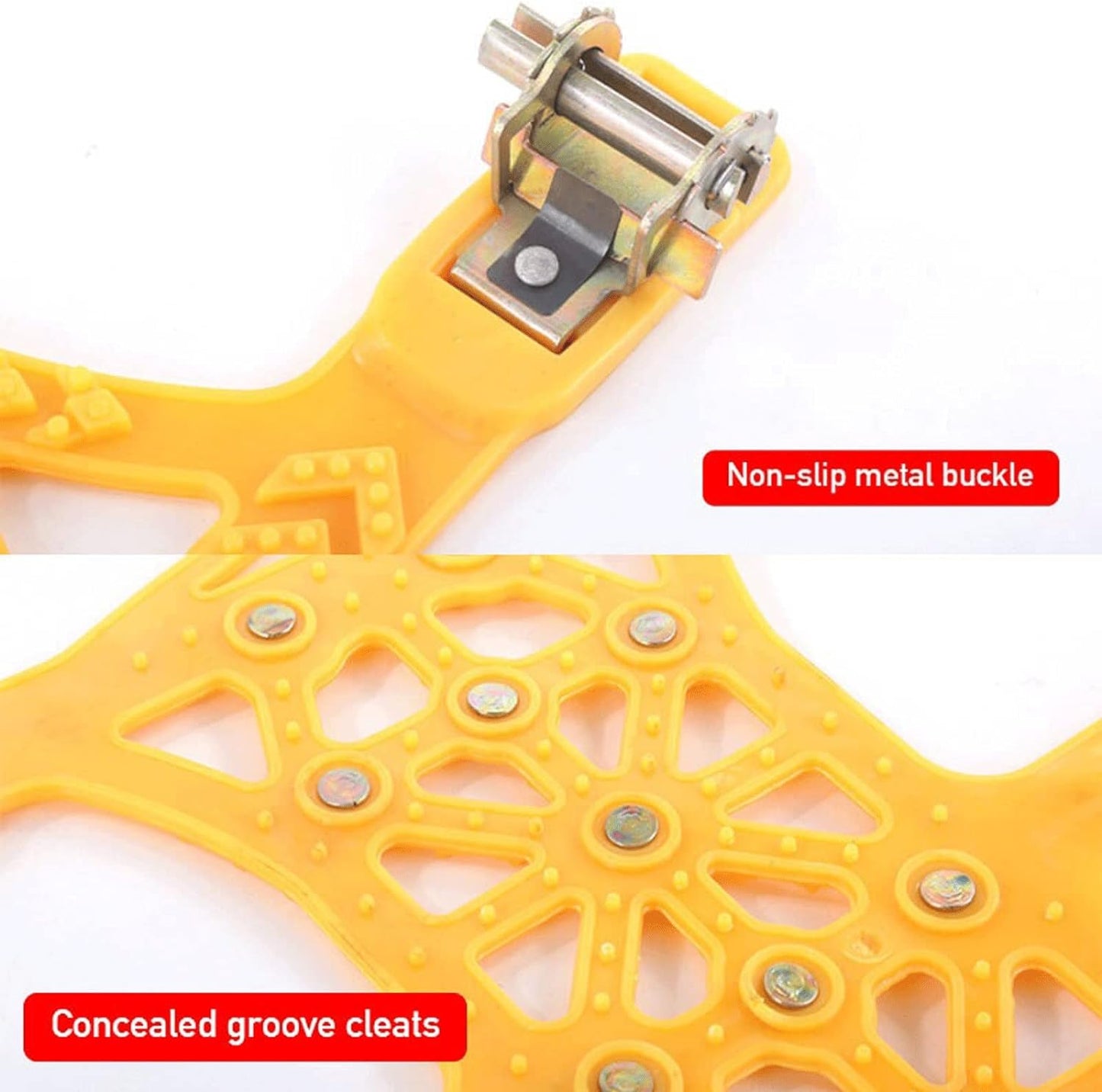Oshotto Snow Chain Set for Tyre Anti Skid durable in Rough Terran/Mountain for SUV Tires (Width 185-295mm/7.2-11.6'')(6 Pcs set)