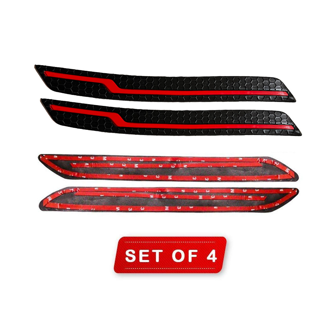 Oshotto (BP-05) Car Black Rubber Bumper Protector/Corner Moulding Compatible with All Cars (Set of 4 Pcs)