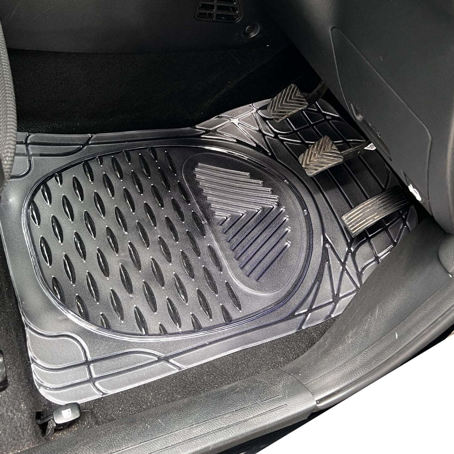 Oshotto Transparent (6204) Car Foot Mat Universal for All Cars (Set of 4, Transparent)