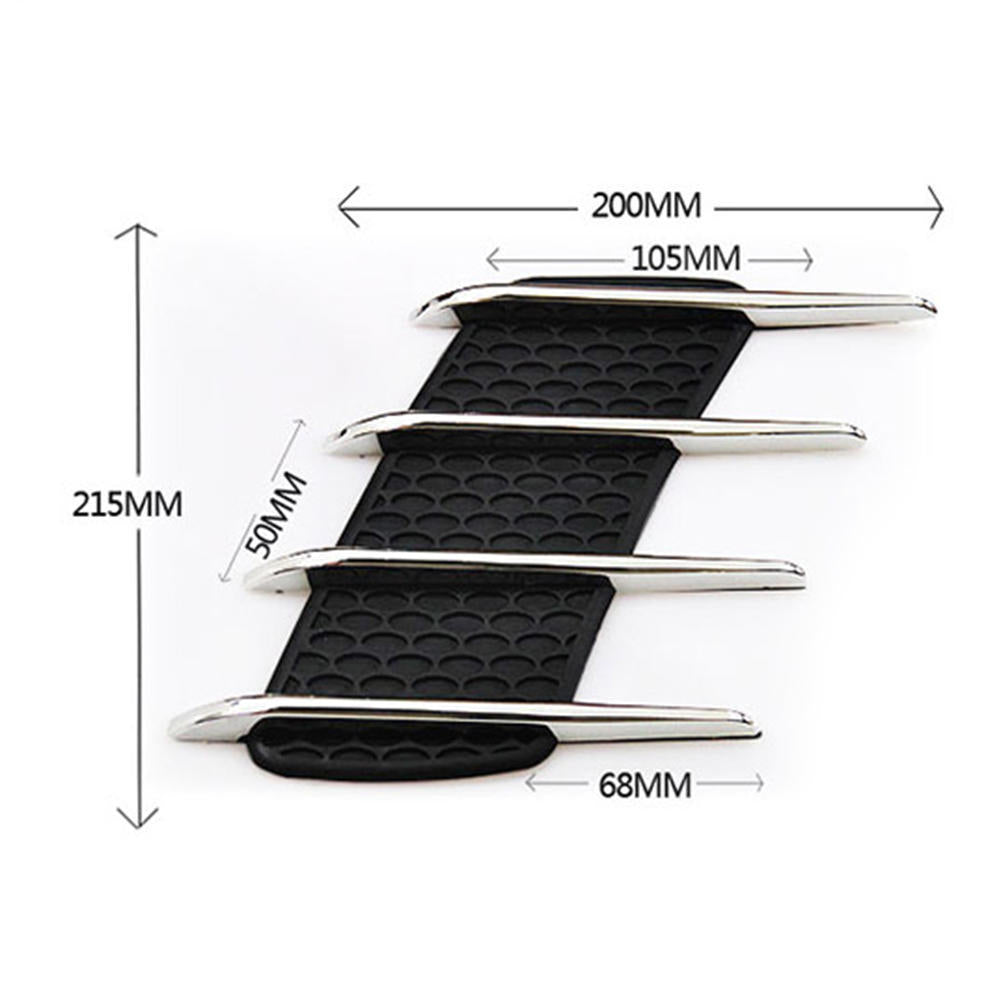 Oshotto 2Pcs OB-514 Car Decorative Electroplate Air Flow Intake Scoop Turbo Bonnet Vent Hood For All Cars
