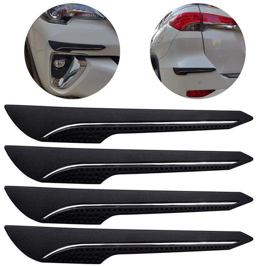 Oshotto (BP-04) Car Black Rubber Bumper Protector/Corner Molding for All Cars -(Set of 4 pcs)