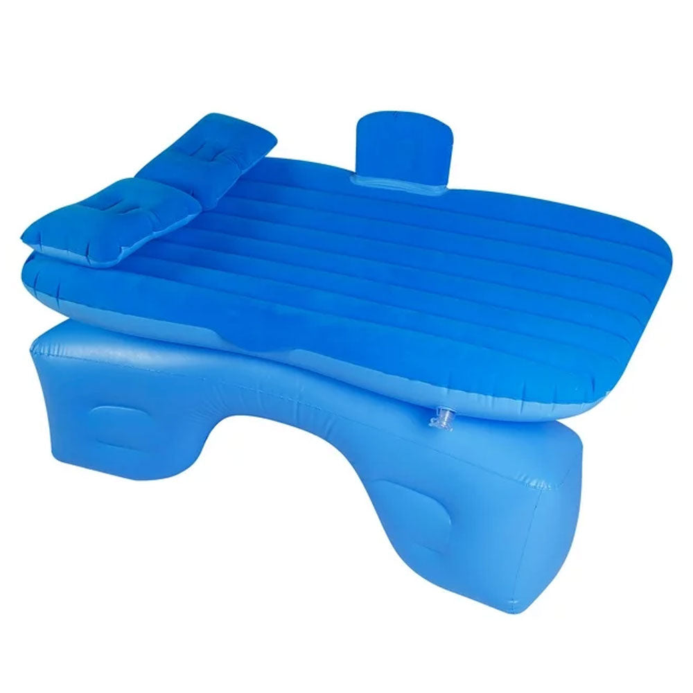Oshotto Multifunctional Car Travel Inflatable Bed Mattress with Two Air Pillows, Car Air Pump and Repair kit for All Cars (Blue)