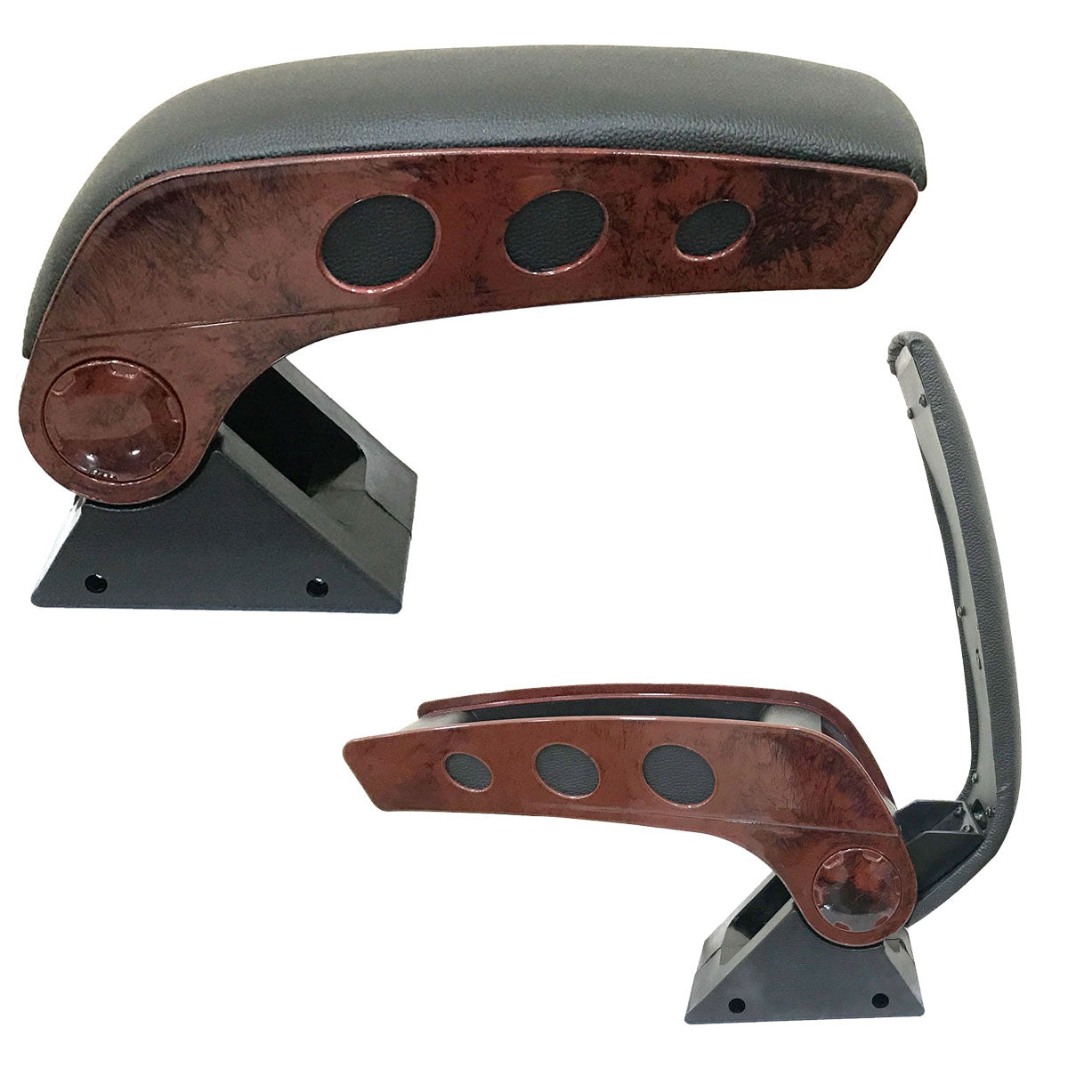 Oshotto Dual Tone (Black & Wooden Finish) Car Armrest Console Universal for All Cars