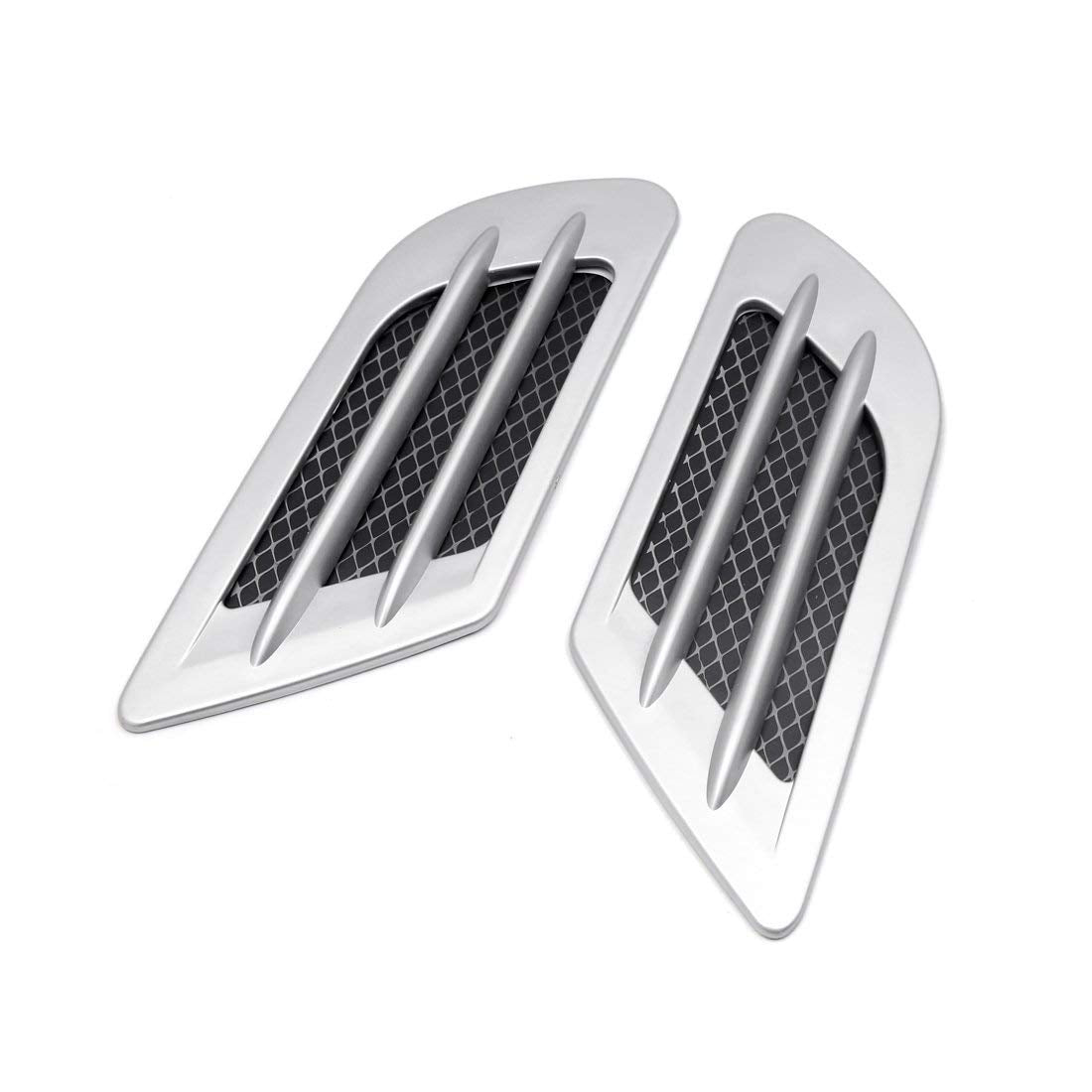 Oshotto Car Decorative FD-697 Electroplate Air Flow Intake Scoop Turbo Bonnet Vent Hood for All Cars (Chrome)