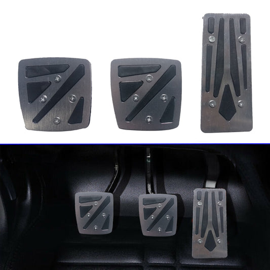 Oshotto 3 Pcs Non-Slip Manual CS-048 Car Pedals Kit Pad Covers Set for All Cars (Grey)