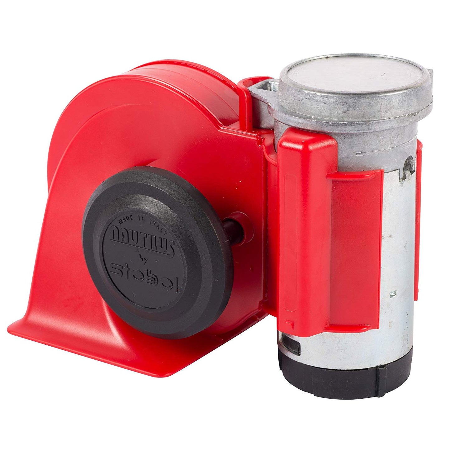 Stebel Nautilus Compact Twin Air Horn Universal for Cars, Trucks, Boats, ATVS, Motorcycles and Scooters (Red)