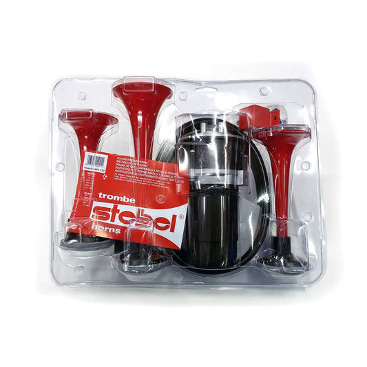 Stebel 3 Pipe Air Horn for Cars, Trucks, Boats, ATVS & Heavy Vehicles