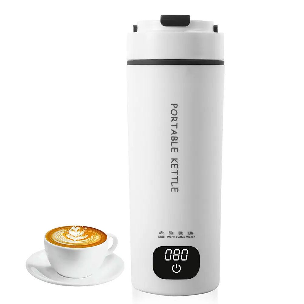 Oshotto 120-240V (CK05) Electric Water Kettle with LCD Digital 4 Variable Presets Auto Shut-off 304 Stainless Steel Liner Leak-Proof For Home, Travel, Camping, Road Trip (450ml)