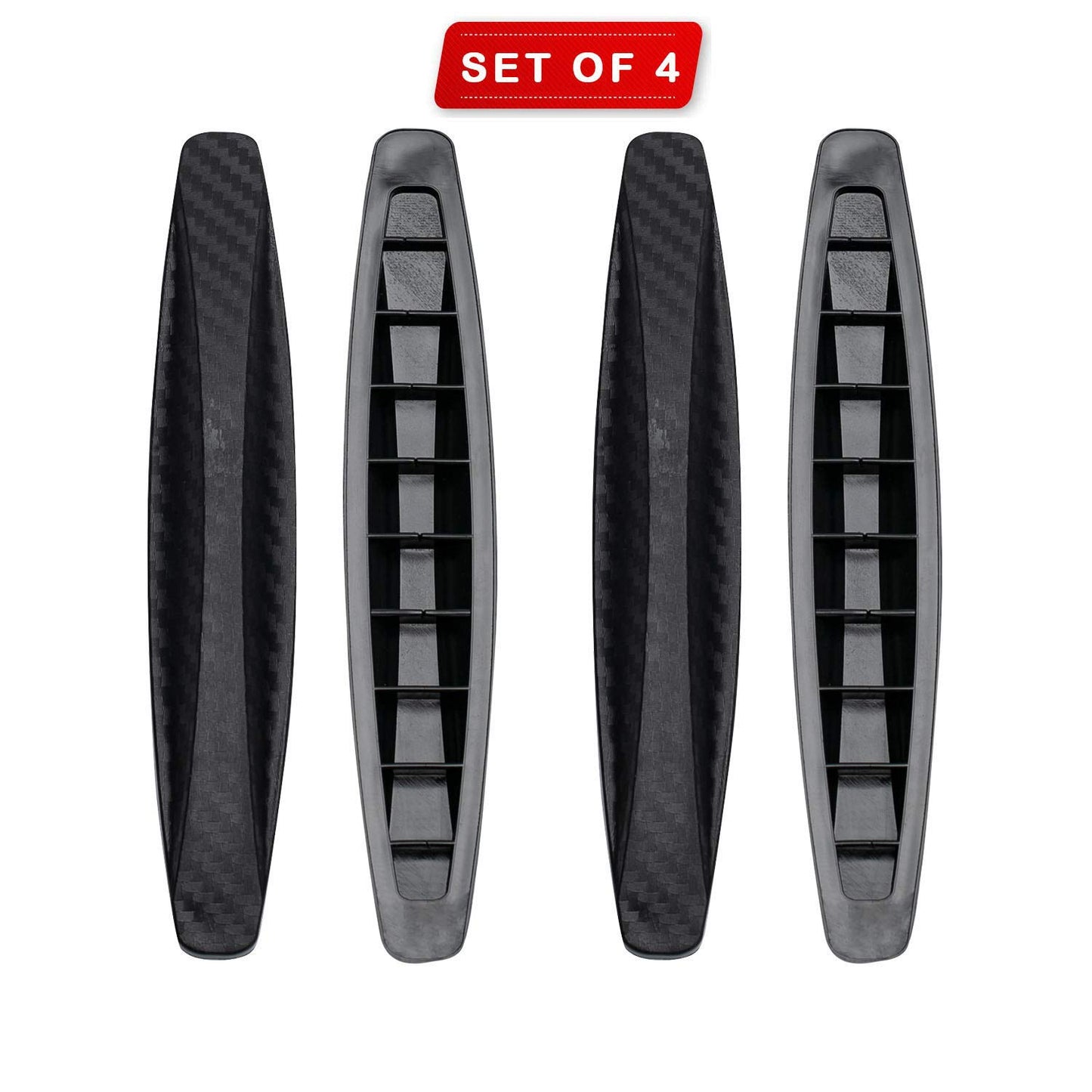 Oshotto (BP-03) Car Black Rubber Bumper Protector/Corner Molding for All Cars -(Set of 4 pcs)