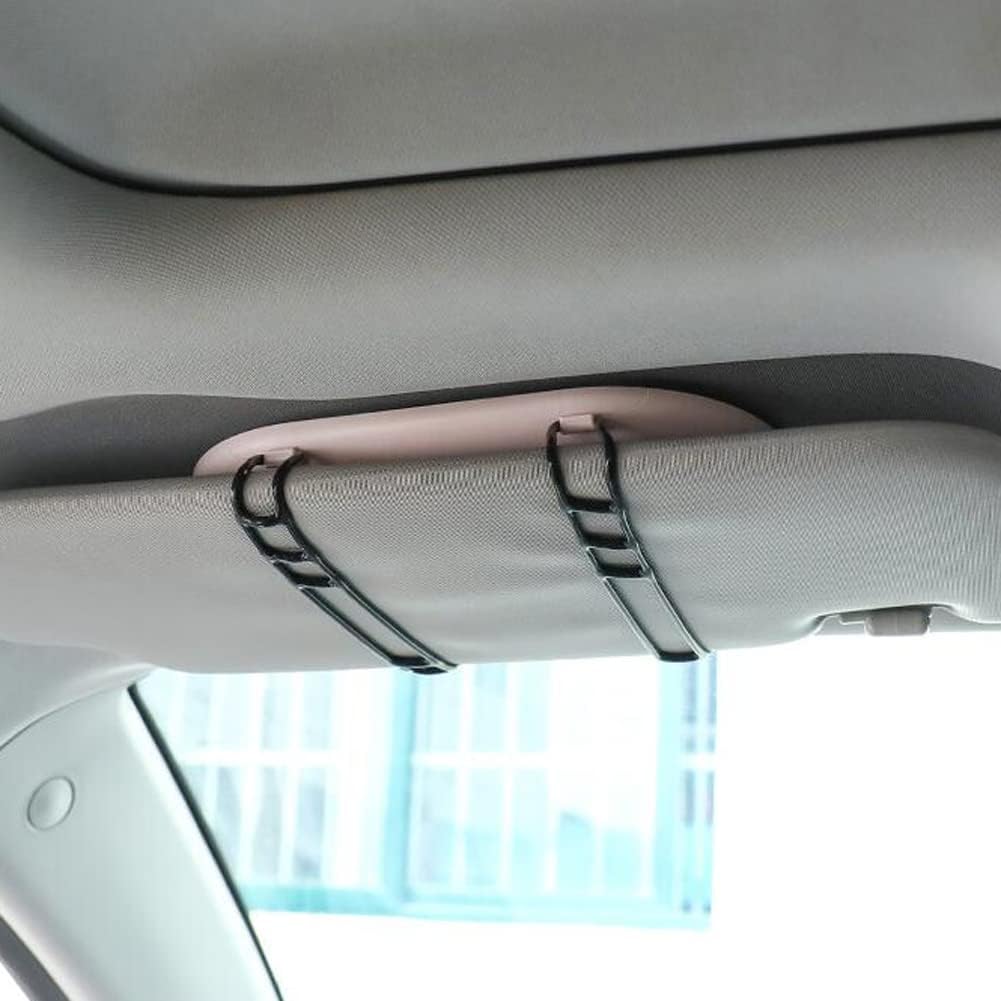 Oshotto Car Visor Vanity Mirror With Dimmable LED Lights Car Cosmetic Mirror With Built-in Battery Rechargeable Battery For All Cars (White)