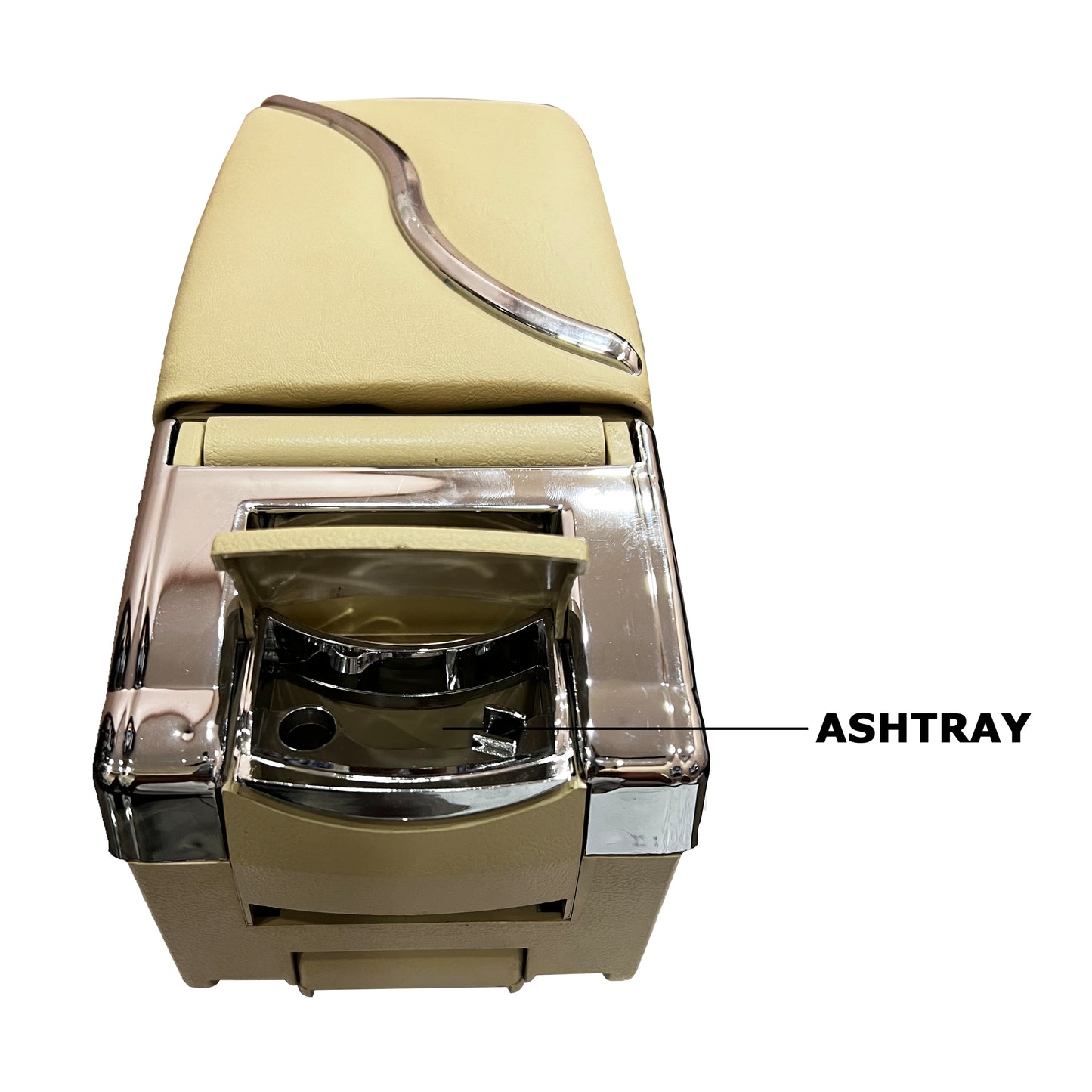 Oshotto PU Leather AR-02 Car Armrest Console Box for All Cars (Beige)