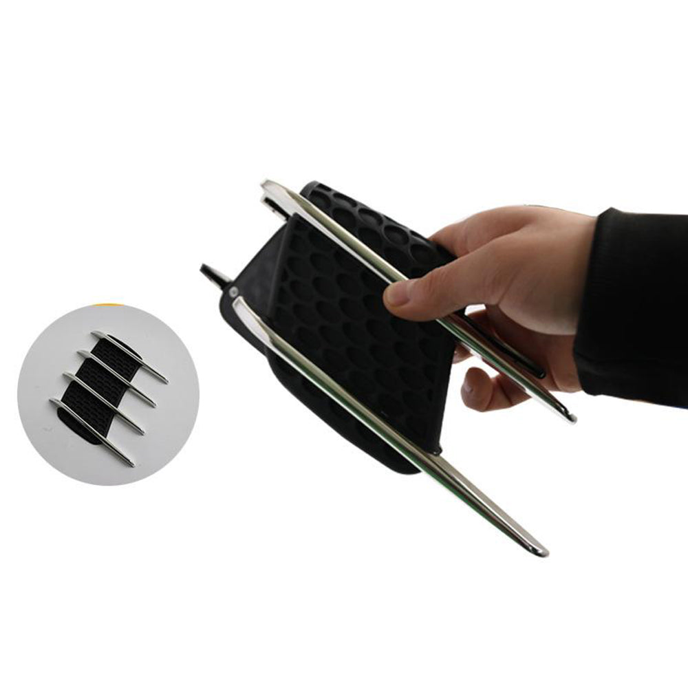 Oshotto 2Pcs OB-514 Car Decorative Electroplate Air Flow Intake Scoop Turbo Bonnet Vent Hood For All Cars