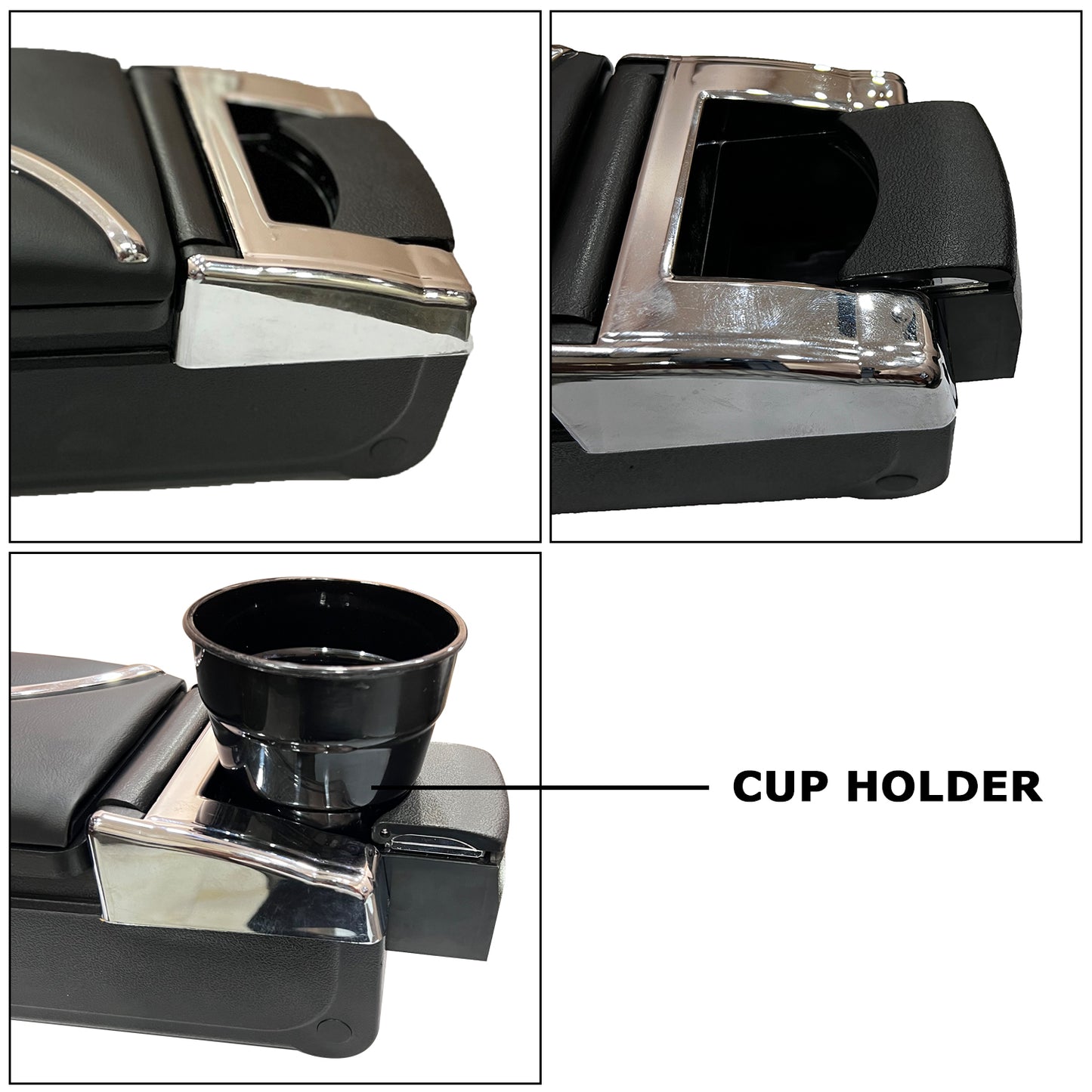 Oshotto PU Leather AR-02 Car Armrest Console Box for All Cars (Black)