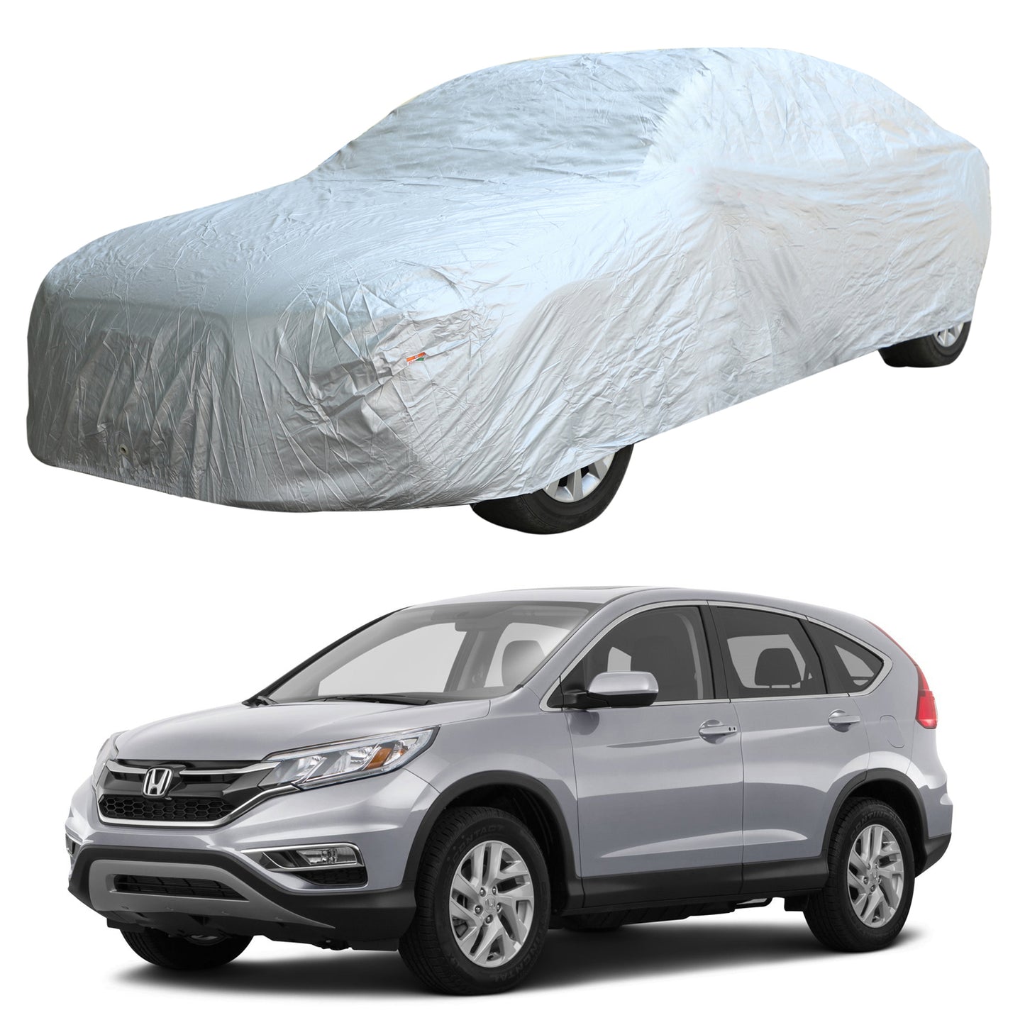 Oshotto Silvertech Car Body Cover (Without Mirror Pocket) For Honda CRV - Silver