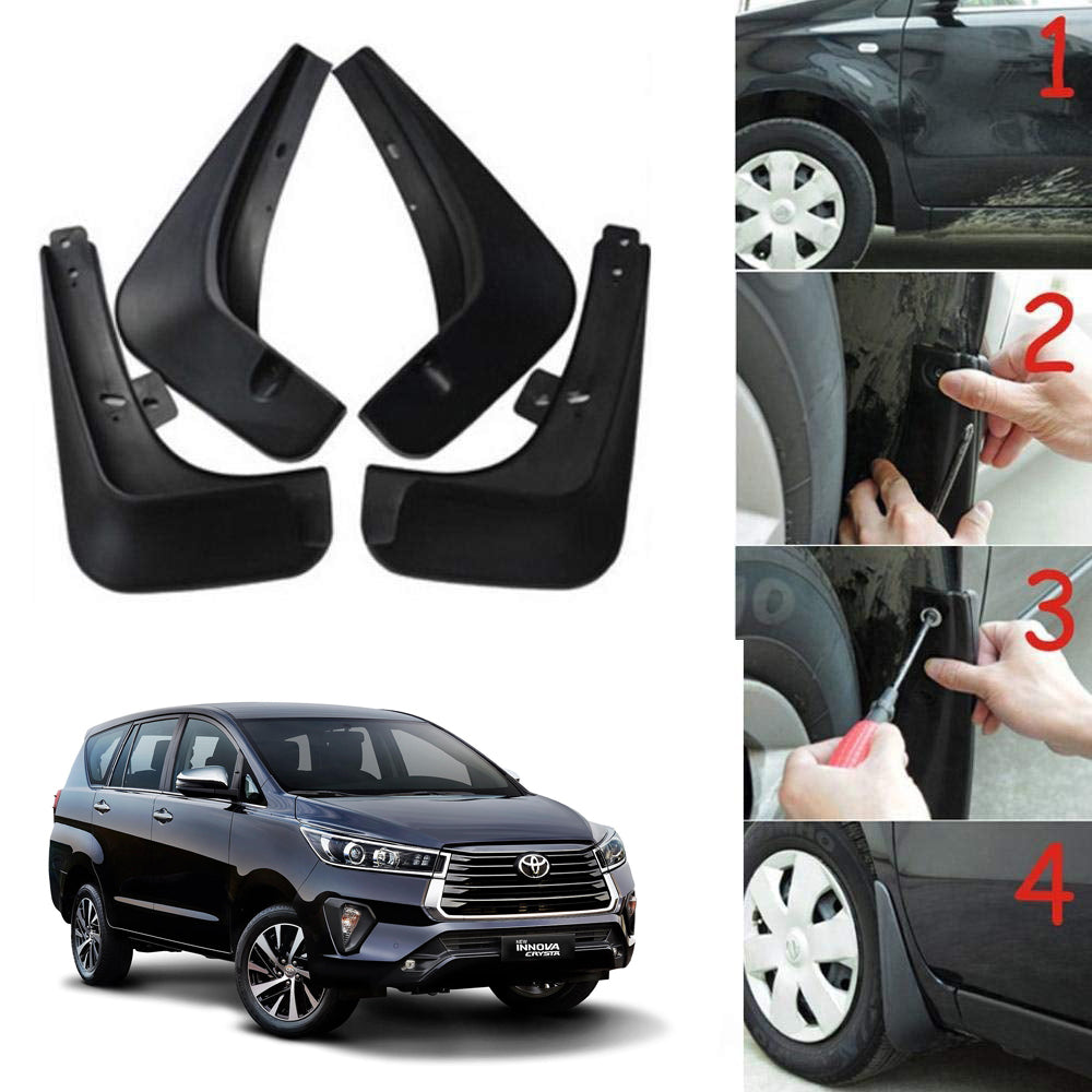 Oshotto Mud Flap (O.E.M Type) For Toyota Innova Crysta (Set of 4)
