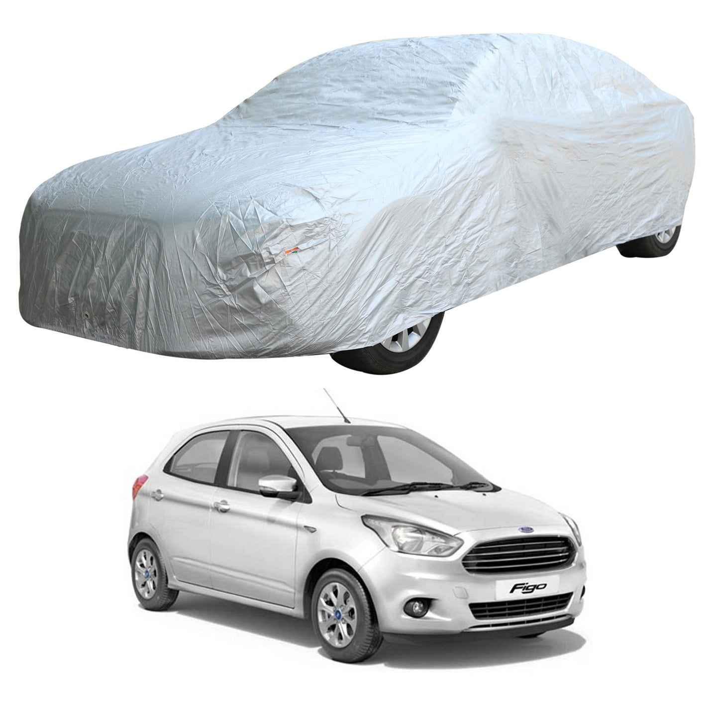 Oshotto Silvertech Car Body Cover (Without Mirror Pocket) For Ford Figo