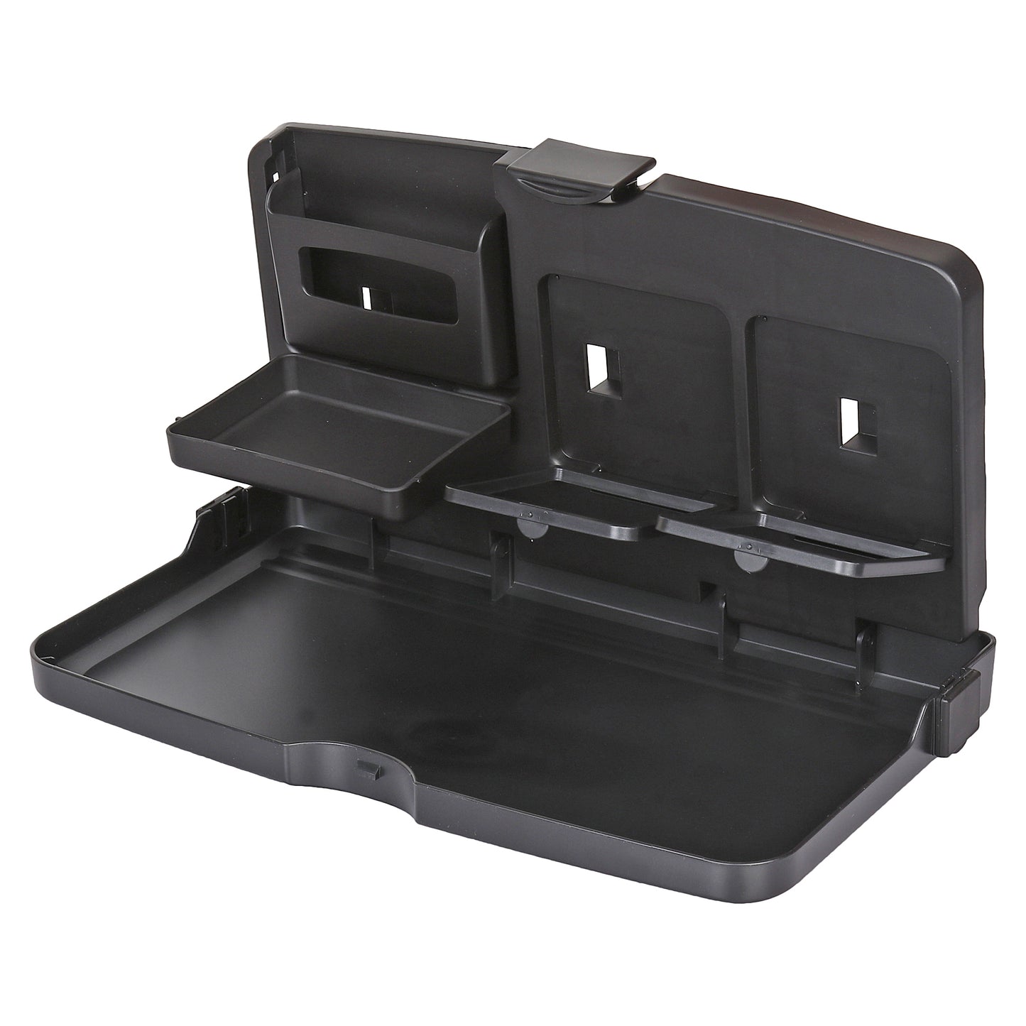 Oshotto (FT-02) Car Backseat Food Travel Dining Meal & Snack Tray & Cup Holder for All Cars (Black) - 1 Piece