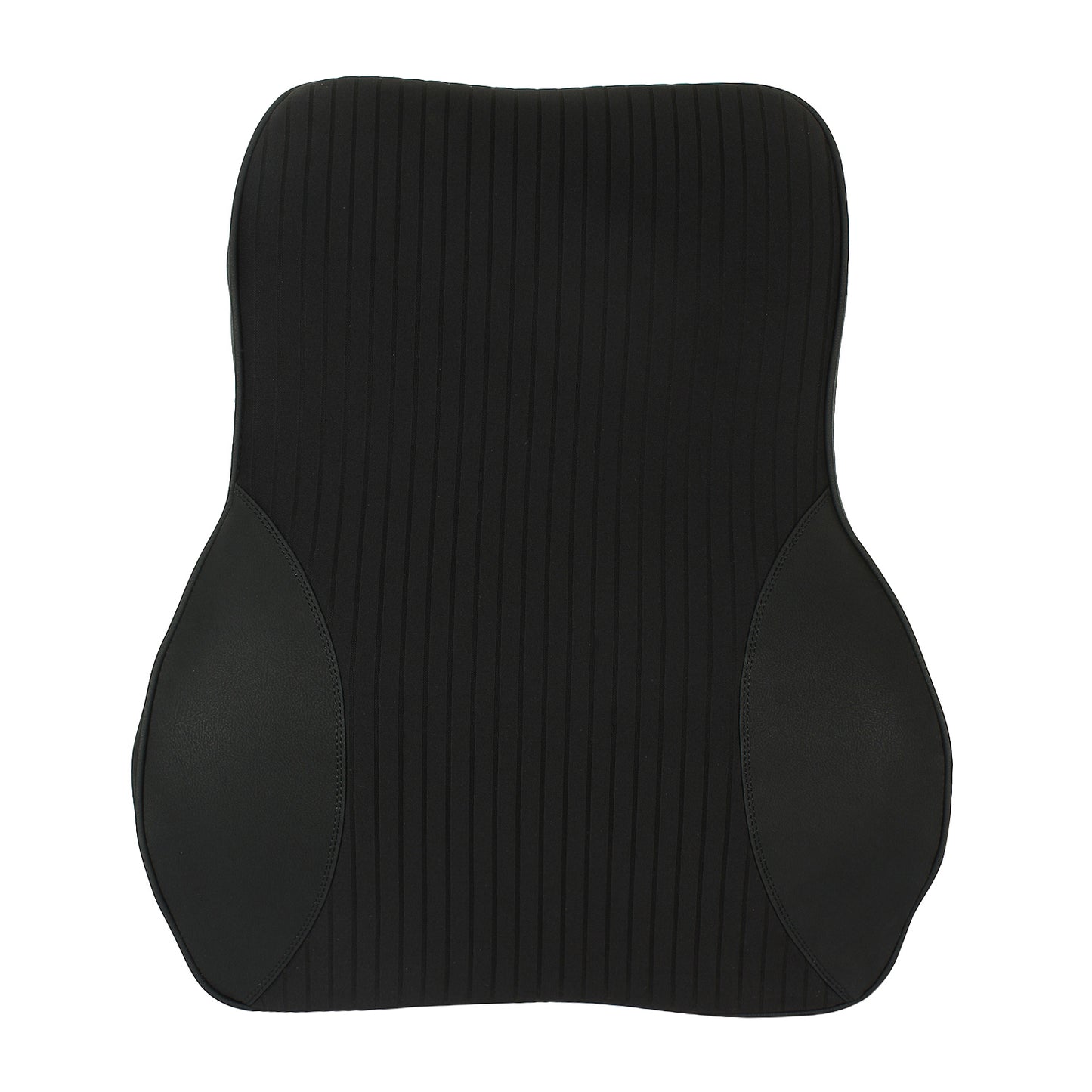 Oshotto Leatherite Finish Lumbar Support for Office Chair | Back Pillow for Car | Memory Foam Orthopedic Cushion - Provides Low Back Support (Black)