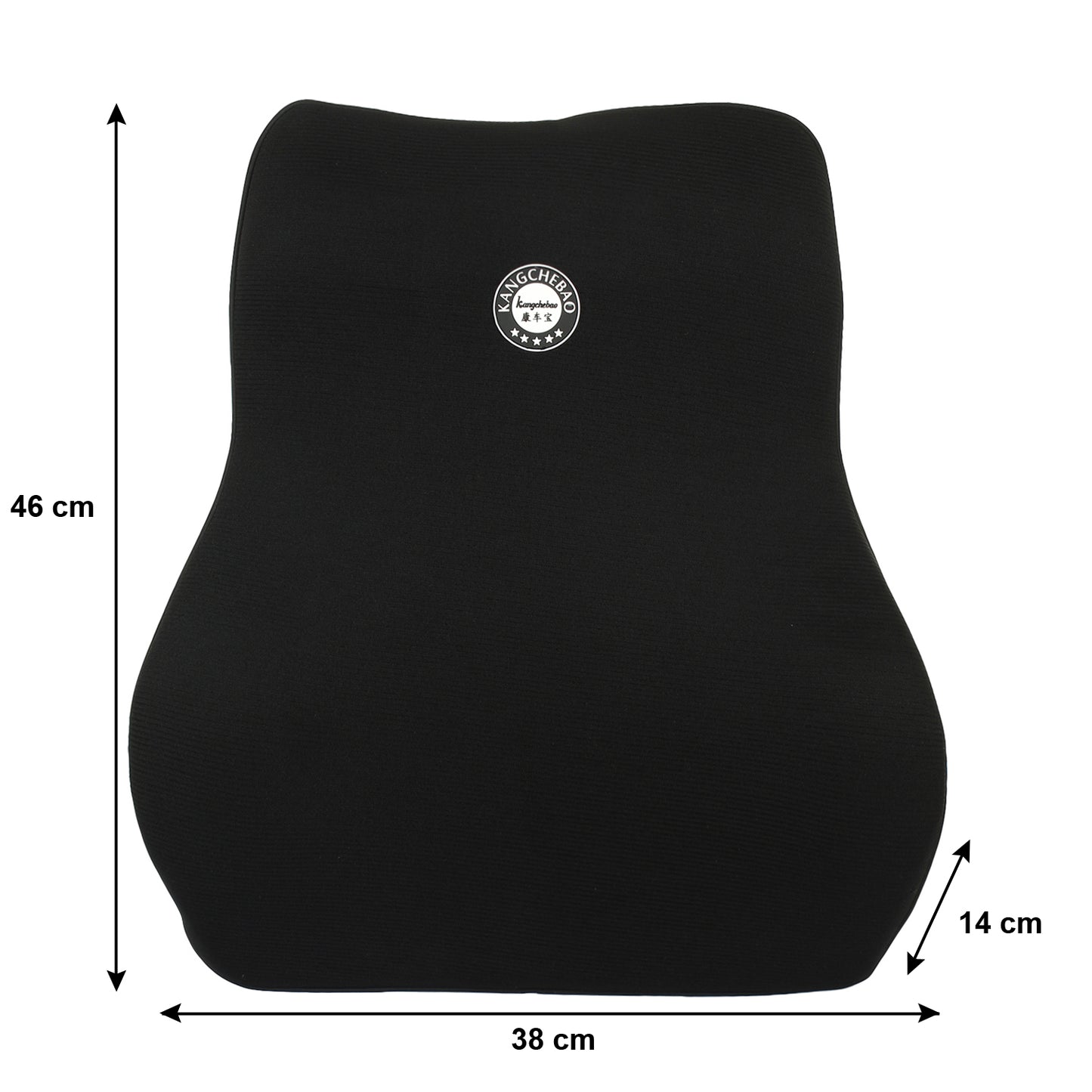 Oshotto Air Fabric Lumbar Support for Office Chair | Back Pillow for Car | Memory Foam Orthopedic Cushion - Provides Low Back Support (Black)