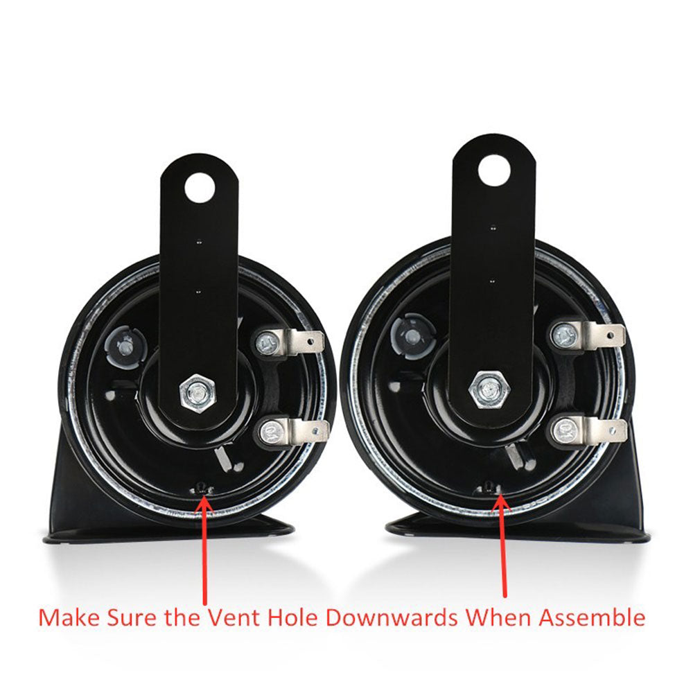 Oshotto 12V Car Horn- Trumpet/Pow-Pow/Volkswagon Sound 2Pc Set(Low + High)
