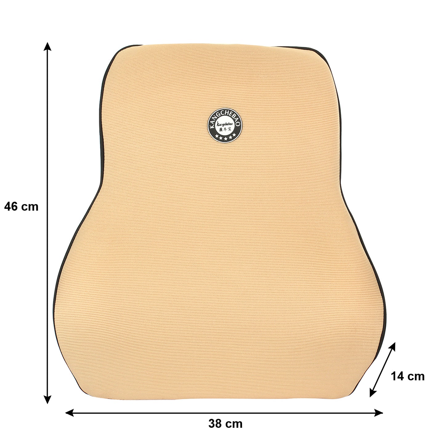 Oshotto Air Fabric Lumbar Support for Office Chair | Back Pillow for Car | Memory Foam Orthopedic Cushion - Provides Low Back Support (Beige)