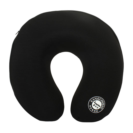 Oshotto U Shape Memory Foam Travel Car Neck Pillow for All Cars (Black)