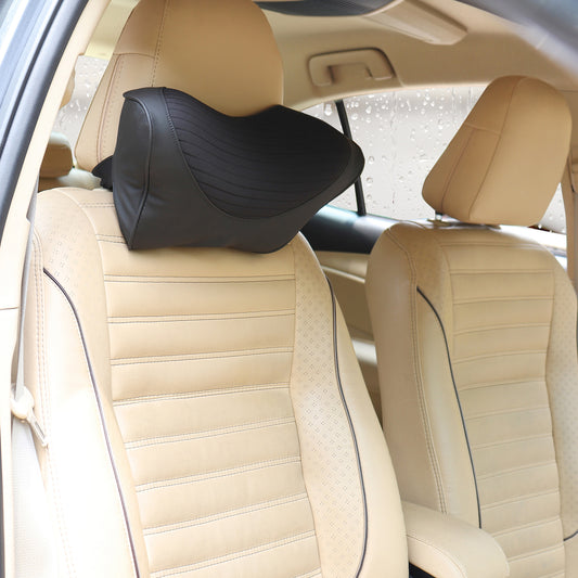 Oshotto Memory Foam (NR-06) Car Neck Rest, Neck Support for All Cars (Black)
