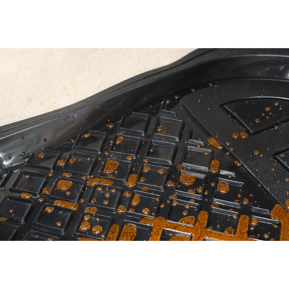 Oshotto Anti Skid Rubber Car Tray Foot Mat for All Car Trays (Set of 5, Black)