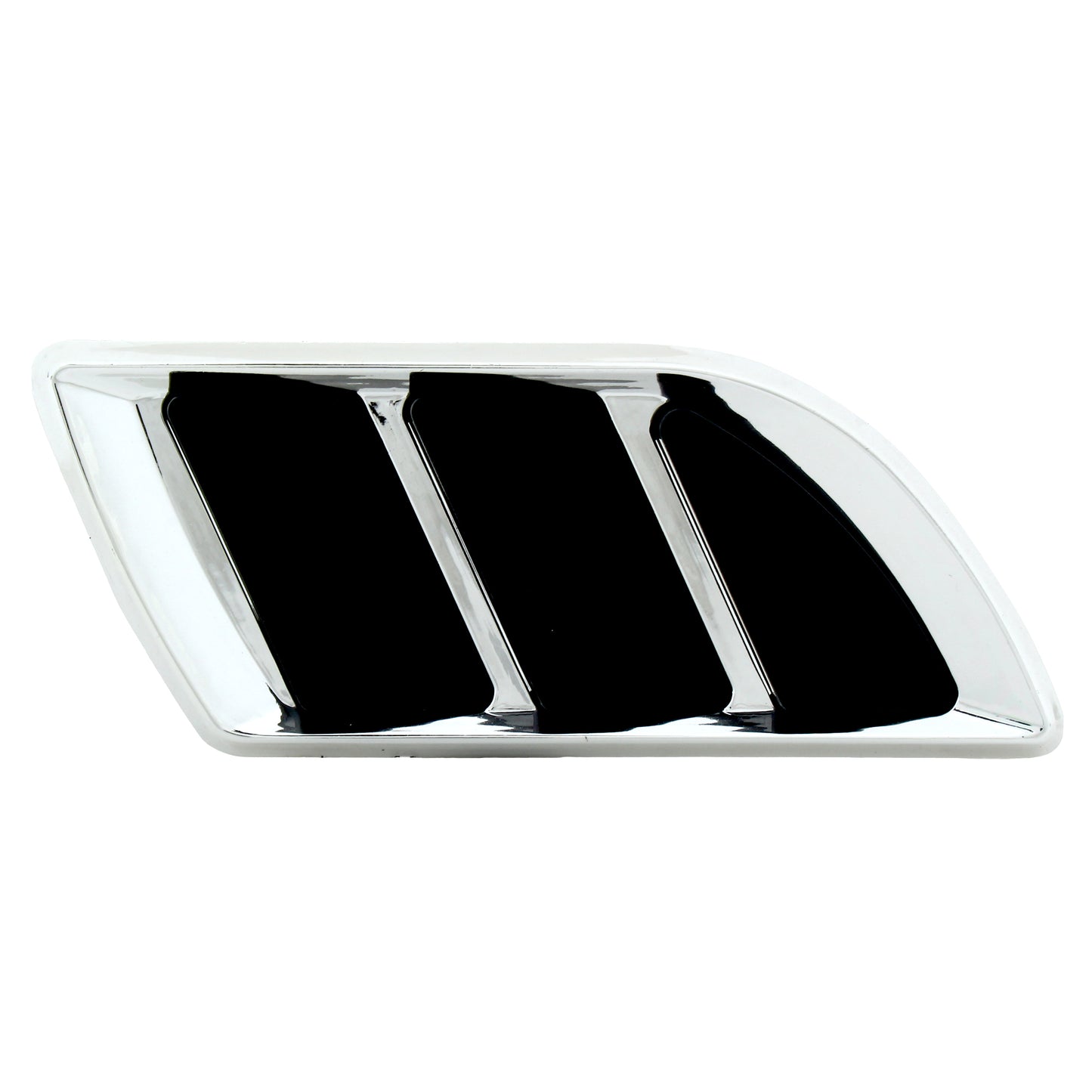 Oshotto 2Pcs Car Decorative FLS-5116 Electroplate Air Flow Intake Scoop Turbo Bonnet Vent Hood for All Cars (Chrome)