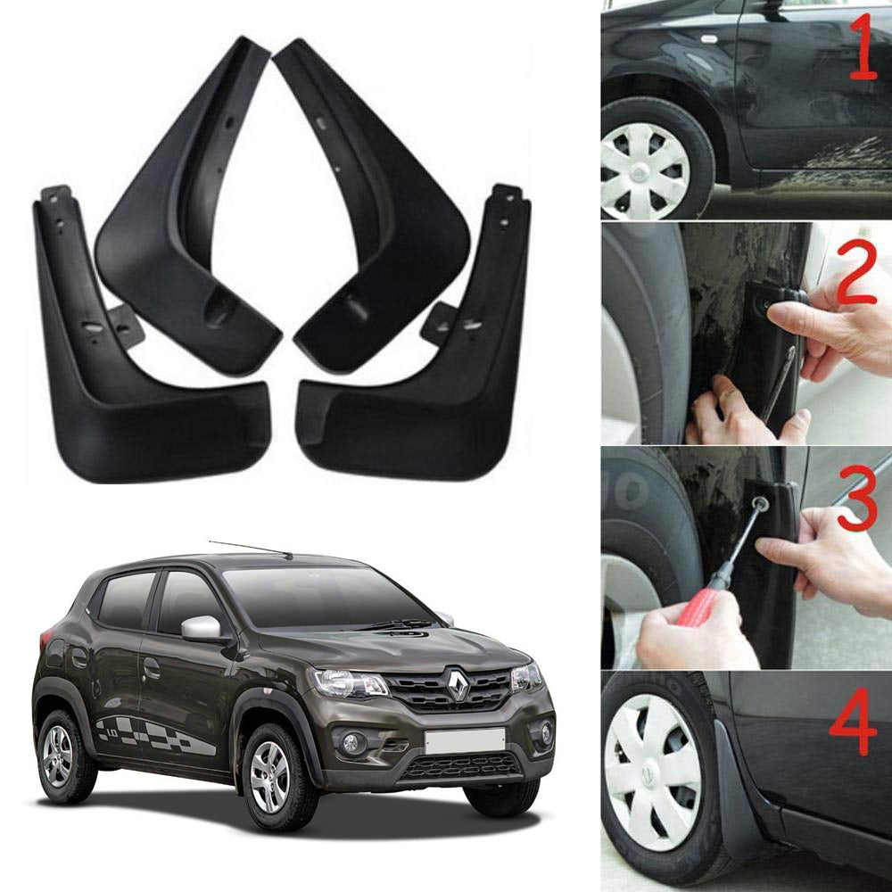 Oshotto Mud Flap (O.E.M Type) For Renault KWID (T-I) 2015-2018 (Set of 4)