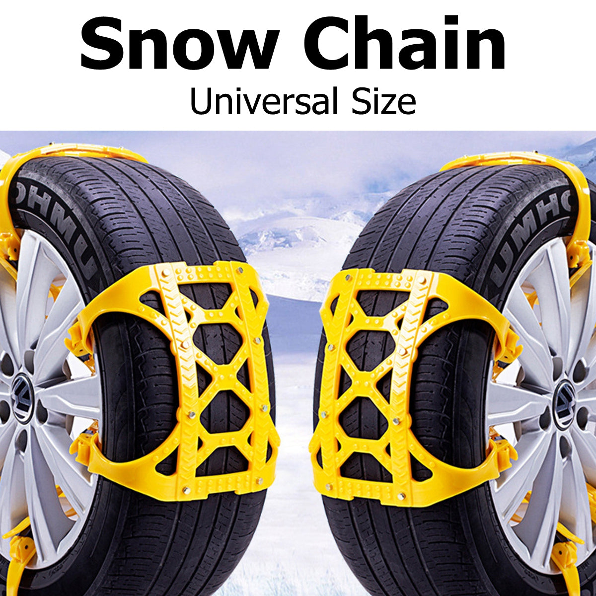Oshotto Present Car 6 Pcs Tire Snow Chains with Heavy Quality, Suitable For General Anti-Skid Chains For All Cars
