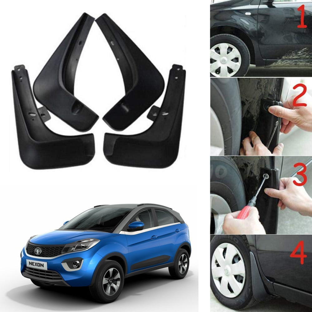 Oshotto Mud Flap (O.E.M Type) For Tata Nexon 2017,2018,2019 (T-I) (Set of 4)