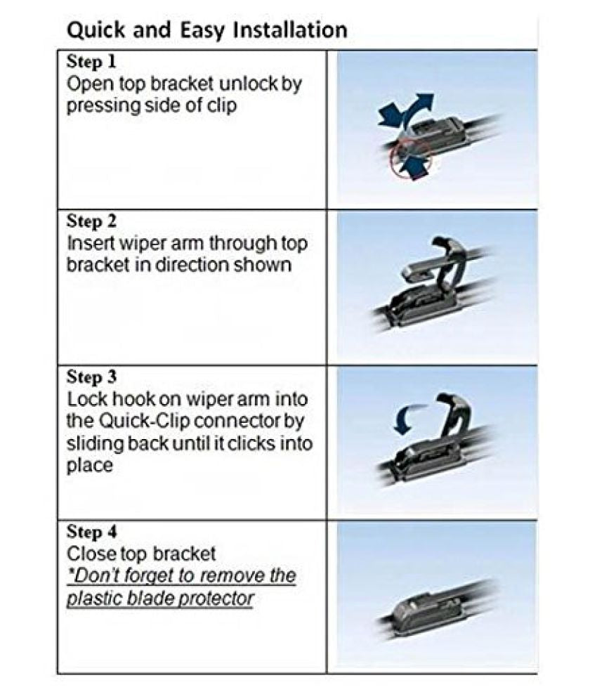 Oshotto Premium Wiper Blade Assembly for Maruti Suzuki S-Cross 26"/14" (Set of 2)