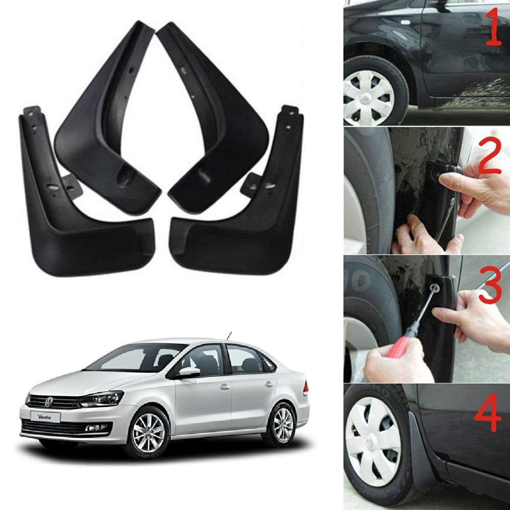 Oshotto Mud Flap (O.E.M Type) For Volkswagen Vento Old -2010,2011,2012,2013 (T-I) (Set of 4)