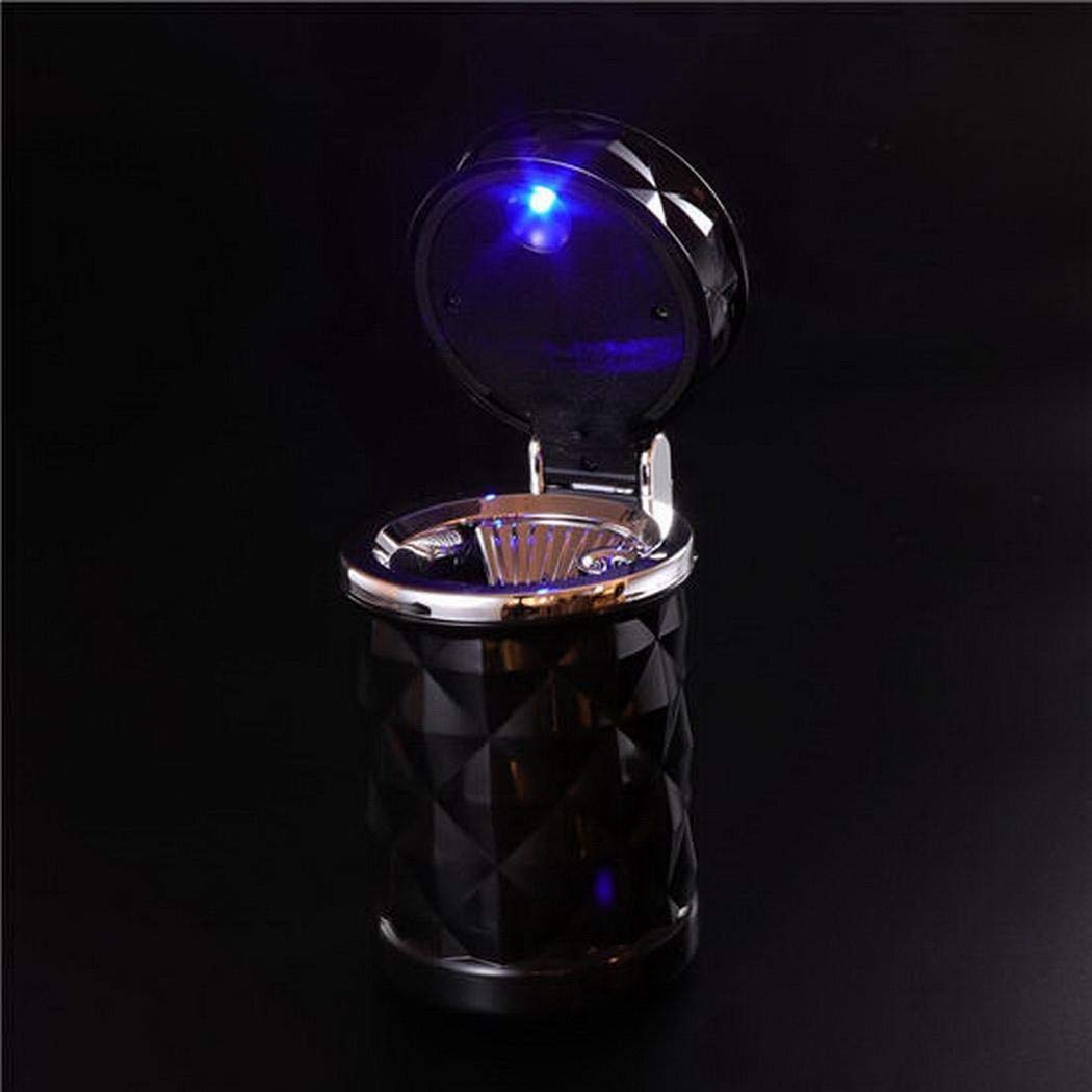 Oshotto Fire Proof Car Portable Diamond Design Ashtray for Cars|Office|Home (Black)