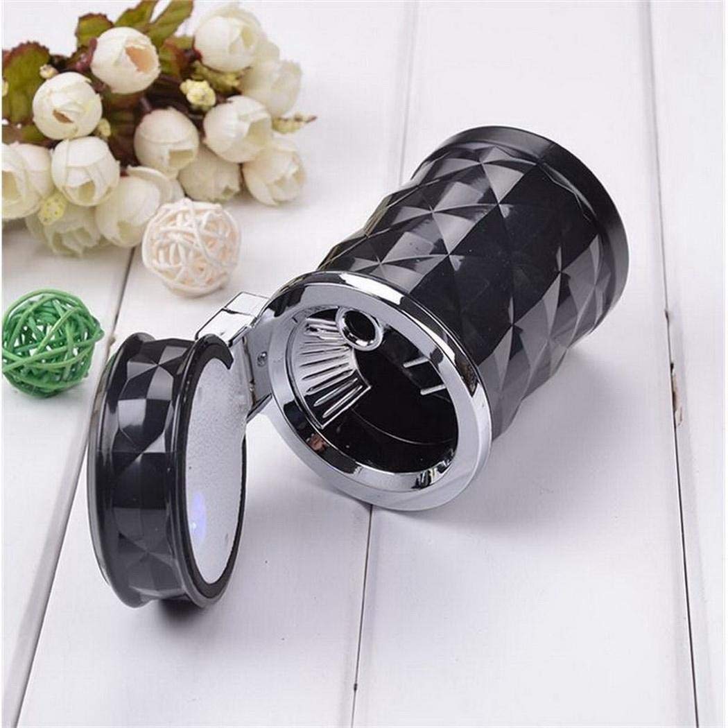 Oshotto Fire Proof Car Portable Diamond Design Ashtray for Cars|Office|Home (Black)