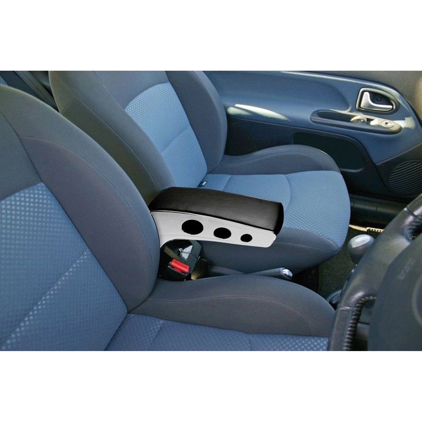 Oshotto Dual Tone Car Armrest Console Black & Chrome Universal for All Cars
