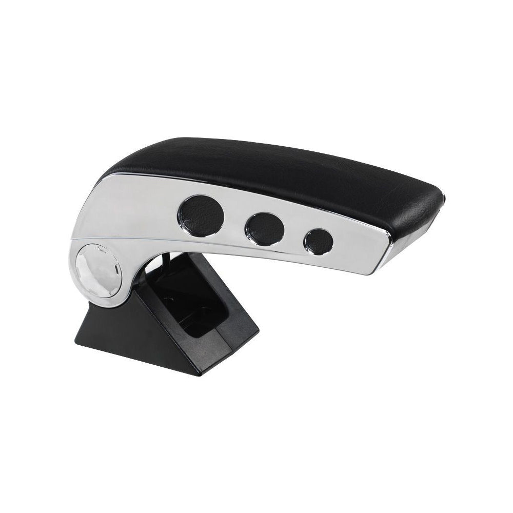 Oshotto Dual Tone Car Armrest Console Black & Chrome Universal for All Cars
