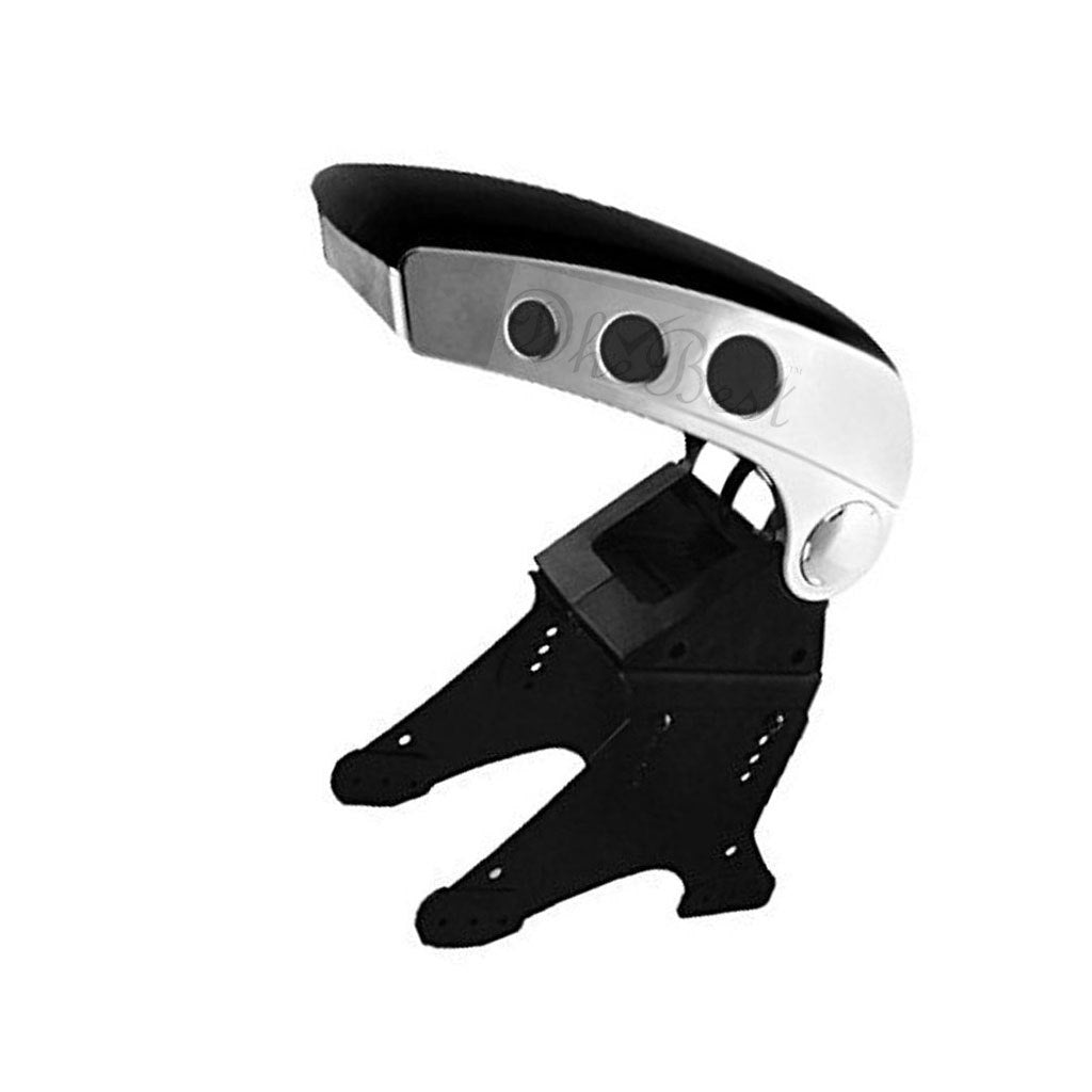 Oshotto Dual Tone Car Armrest Console Black & Chrome Universal for All Cars