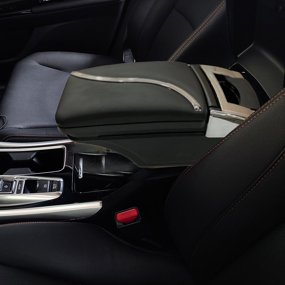 Oshotto PU Leather AR-02 Car Armrest Console Box for All Cars (Black)