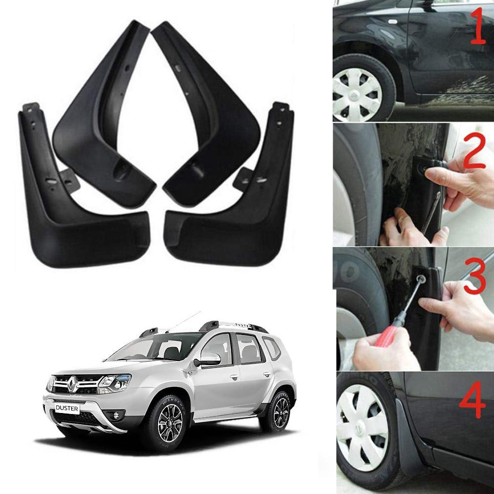 Oshotto Mud Flap (O.E.M Type) For Renault Duster 2017-21 (T-II) (Set of 4)