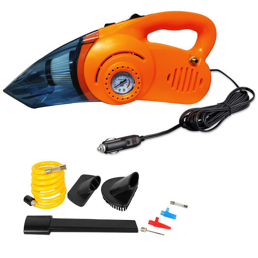 Oshotto 100W Heavy Duty Car Vacuum Cleaner Cum 120W Heavy Duty OSHO-102/O Air Compressor/Tyre Inflator (2 in 1)-Orange
